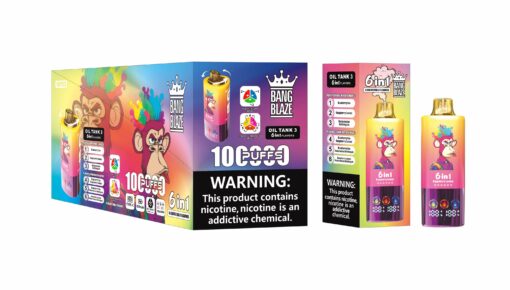 BANG BLAZE 6in1フレーバー 100000puff 切り替え式 Bang Blaze 100K パフ 6in1 Vape – 60ML トリプルオイルタンク 6
