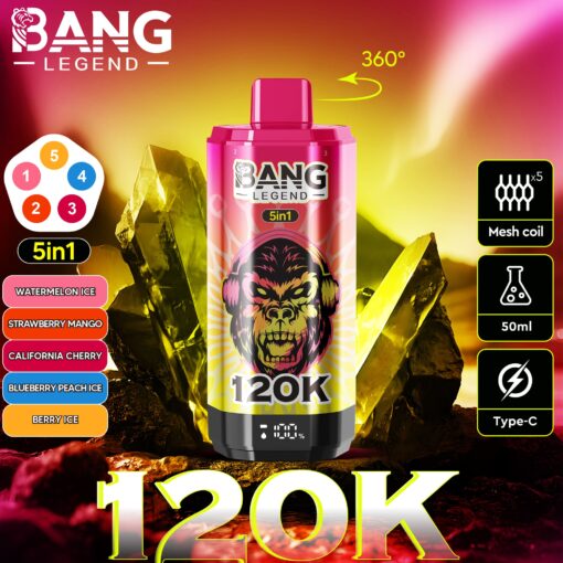 Bang Legend 120K Puffs 5in1 Vape – Saveur maximale